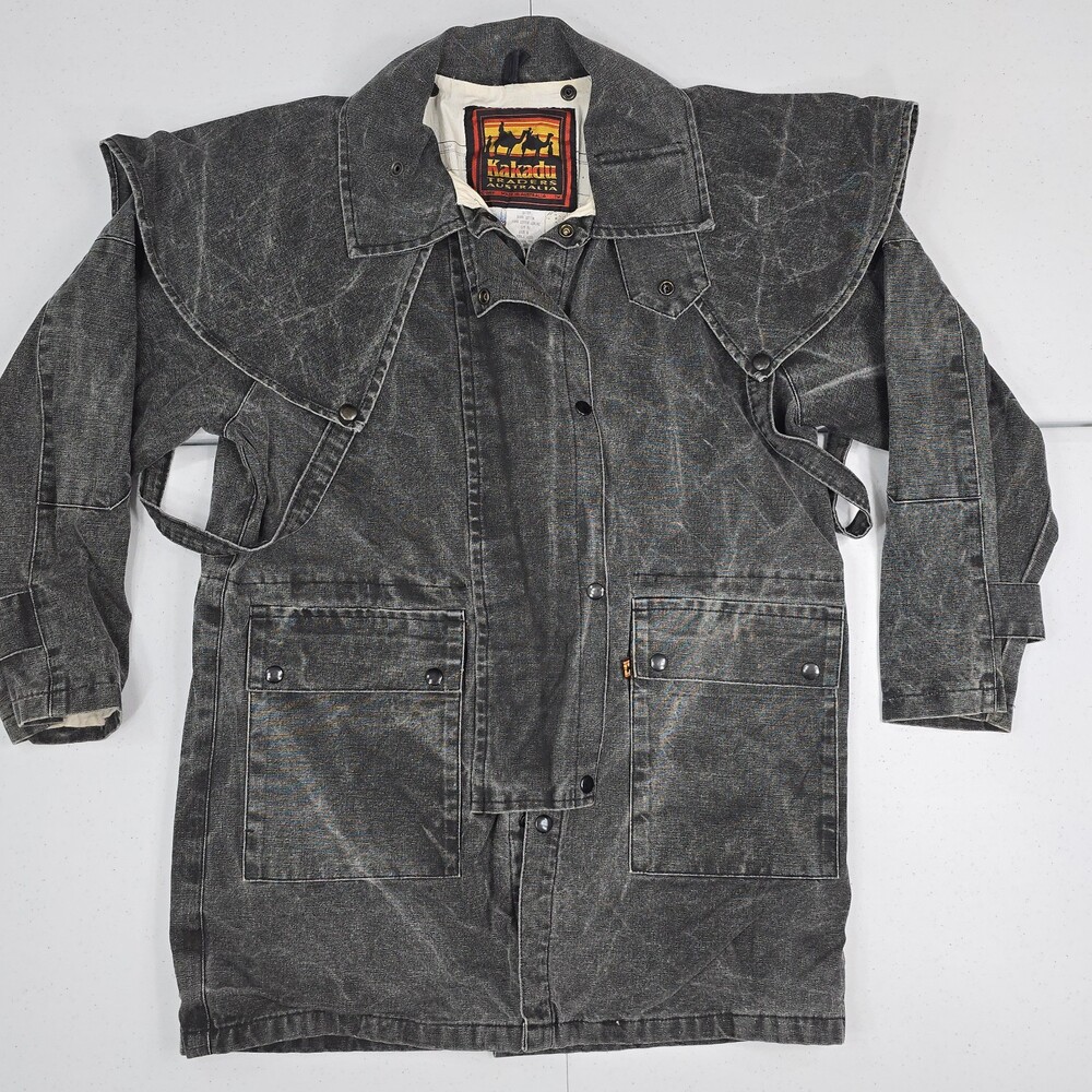 Vintage Kakadu Traders Australia Men S Jacket Dust Rider OutBack Coat Duster Gre